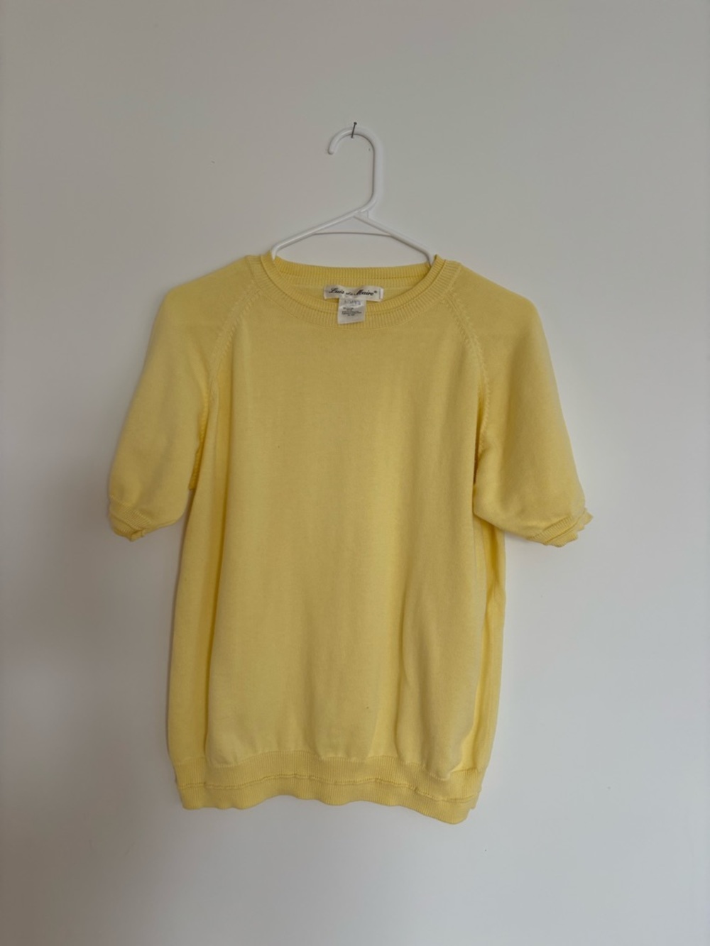 Women’s Short-Sleeve Crewneck Top - Pale Yellow